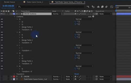 آموزش متحرک سازی حاشیه نورانی متن در افترافکت